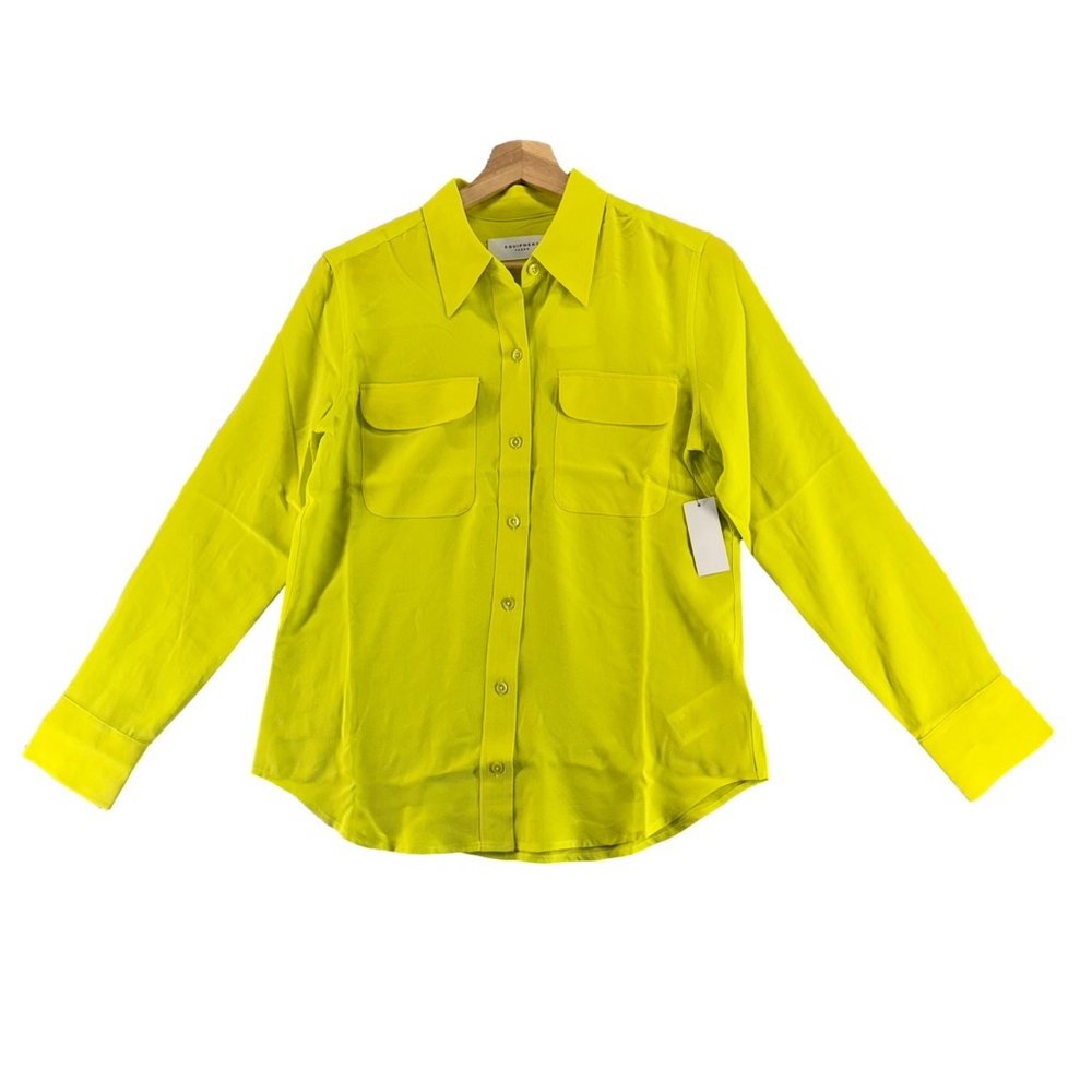 Equipment Women’s Slim Signature Silk Button Up blouse size M NWT - Picture 4 of 10
